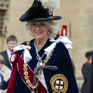 Camilla Parker Bowles - Cérémonie de l'ordre de la Jarretière à la chapelle Saint-Georges du château de Windsor. Londres, la 13 juin 2022.