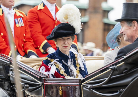 La princesse Anne - Cérémonie de l'ordre de la Jarretière à la chapelle Saint-Georges du château de Windsor. Londres, la 13 juin 2022.