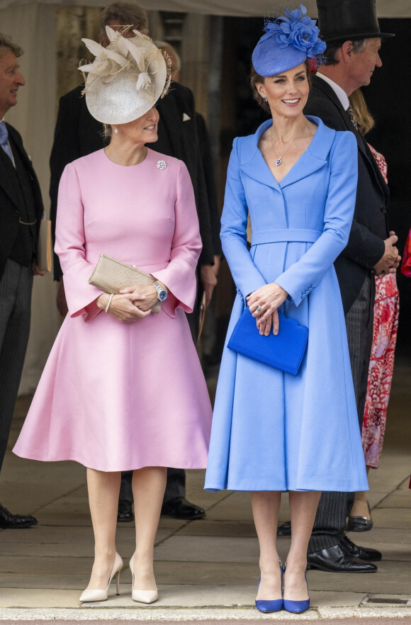 Kate Middleton et Sophie Rhys-Jones - Cérémonie de l'ordre de la Jarretière à la chapelle Saint-Georges du château de Windsor. Londres, la 13 juin 2022.
