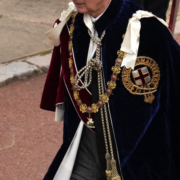 Le prince Charles et Camilla Parker Bowles - Cérémonie de l'ordre de la Jarretière à la chapelle Saint-Georges du château de Windsor. Londres, la 13 juin 2022.