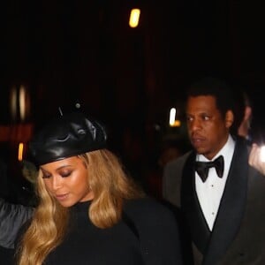 Beyonce et son mari Jay Z sont allés faire la fête après avoir assisté à la soirée Pre Grammy à New York, le 27 janvier 2018 