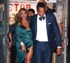 Jay-Z et sa femme Beyonce à la sortie de la 3ème soirée caritative annuelle Diamond Ball à Cipriani Wall Street à New York. Beyonce porte une robe en satin! Le 14 septembre 2017 