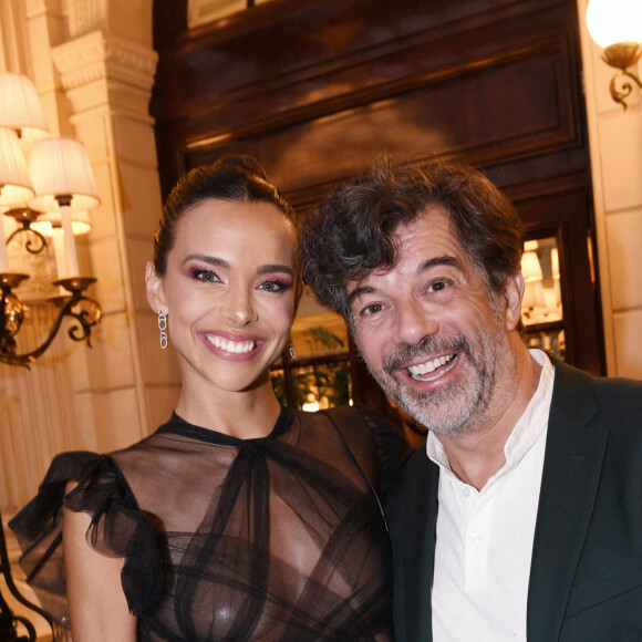 Marine Lorphelin, miss France 2013 et Stéphane Plaza qui lui a trouvé son appartement à Paris lors du gala de l'association "Les bonnes fées" à l'InterContinental Paris le 14 juin 2022. © Rachid Bellak / Bestimage