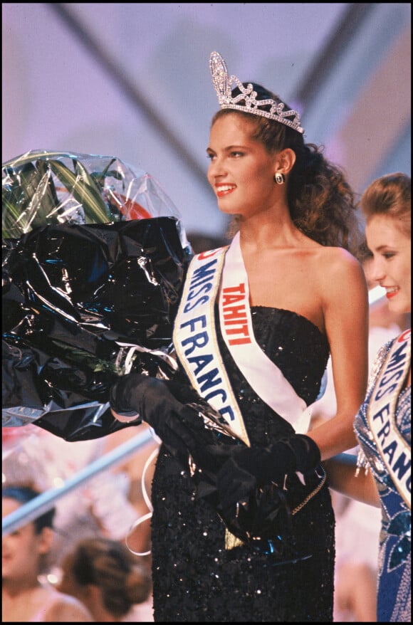 Archives- Mareva Georges, Miss Tahiti, élue Miss France 1991.