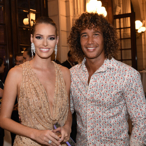 Maëva Coucke, miss France 2018 et Laurent Maistret lors du gala de l'association "Les bonnes fées" à l'InterContinental Paris le 14 juin 2022. © Rachid Bellak / Bestimage