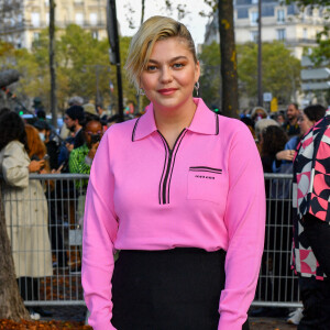 Louane Emera arrive au défilé de mode Miu Miu lors de la Fashion Week printemps/été 2022 à Paris, France, le 5 octobre 2021. © Veeren Ramsamy-Christophe Clovis/Bestimage 