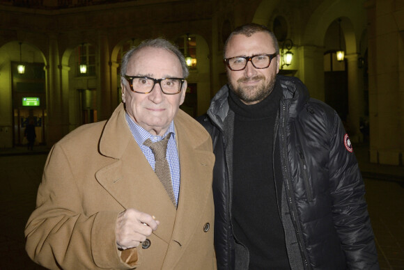 Claude Brasseur et son fils Alexandre - Générale de la pièce "La porte à côté" au Théâtre Édouard VII à Paris, le 10 fevrier 2014.