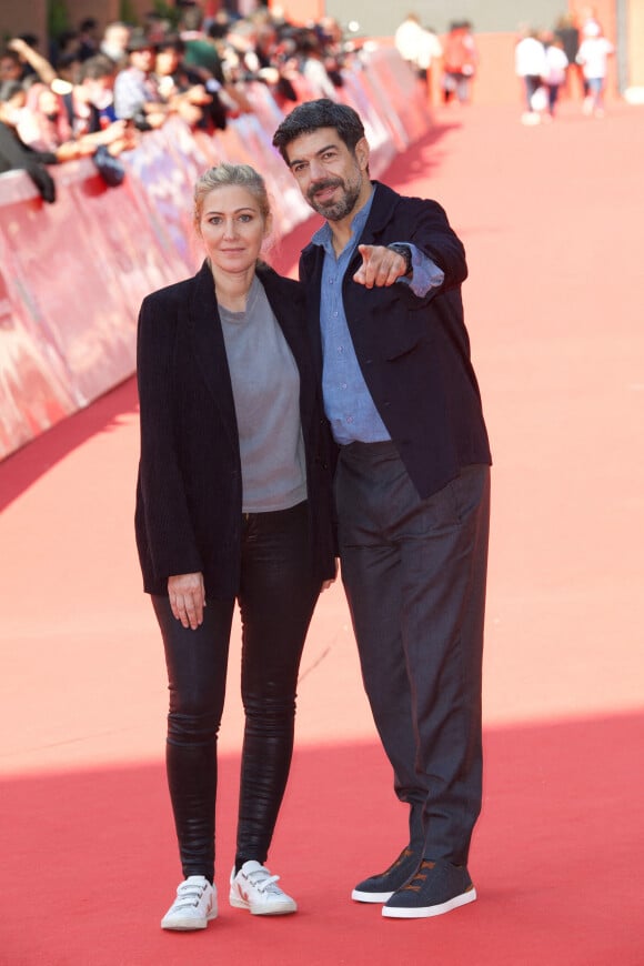 Amanda Sthers, Pierfrancesco Favino - Red carpet du film "Promises" lors du 16e Festival du Film de Rome. Le 17 octobre 2021.