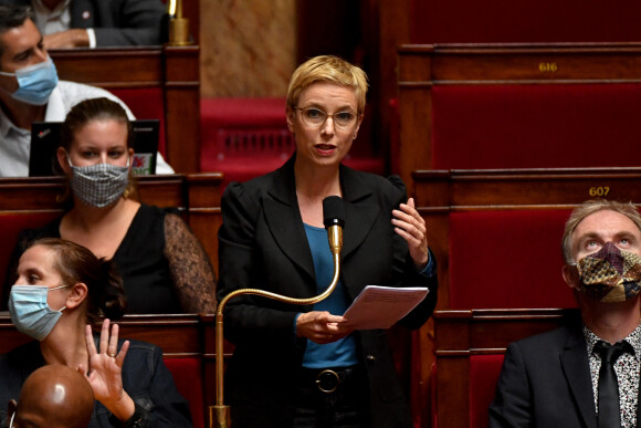 Clémentine Autain - Séance des Questions au gouvernement à l'Assemblée nationale à Paris. Le 29 septembre 2020