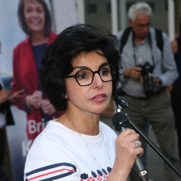 Exclusif - Rachida Dati - Les ténors de la droite soutiennent la candidate Brigitte Kuster dans le 17ème arrondissement de Paris le 14 juin 2022  
