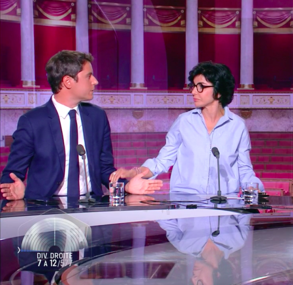 Gabriel Attal et Rachida Dati étaient les invités de la soirée du second tour des législatives sur TF1 le 19 juin 2022