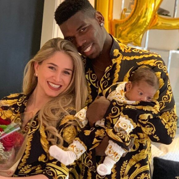 Paul Pogba sur Instagram, le 16 novembre 2019. Déclaration d'amour à sa compagne Maria pour son anniversaire, et premières photos de leur fils à visage découvert.