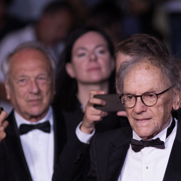 Mathieu Kassovitz, Jean-Louis Trintignant, sa femme Marianne Hoepfner - Montée des marches du film "Happy End" lors du 70e Festival de Cannes. Le 22 mai 2017. © Borde-Jacovides-Moreau / Bestimage