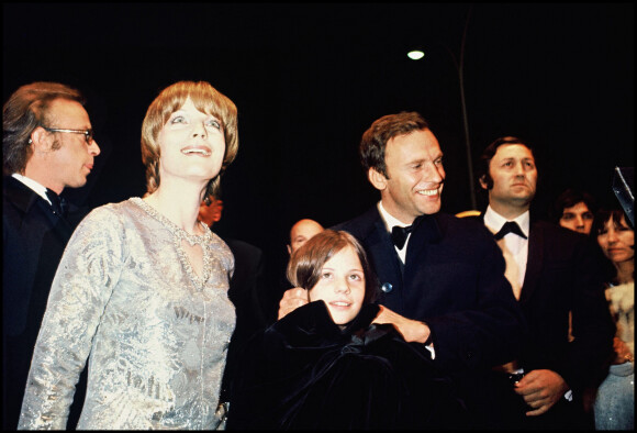 Romy Schneider, Jean-Louis Trintignant et sa fille Marie au Festival de Cannes.