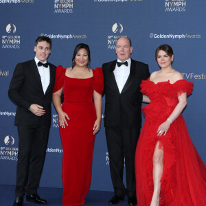 Louis Ducruet et sa femme Marie, le Prince Albert II de Monaco, Camille Gottlieb - Cérémonie de clotûre du 61ème Festival de Télévision de Monte Carlo le 21 juin 2022. © Denis Guignebourg/Bestimage