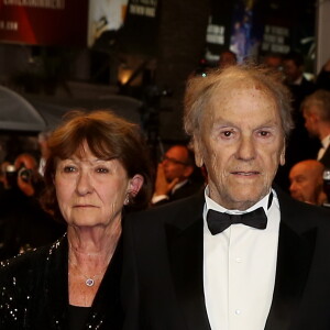 Marianne Hoepfner et son mari Jean-Louis Trintignant - Montée des marches du film "Happy End" lors du 70ème Festival International du Film de Cannes. © Borde-Jacovides-Moreau/Bestimage