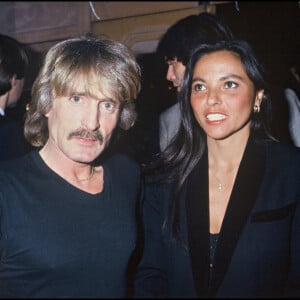 Le chanteur Christophe et sa femme Véronique à Paris en 1984