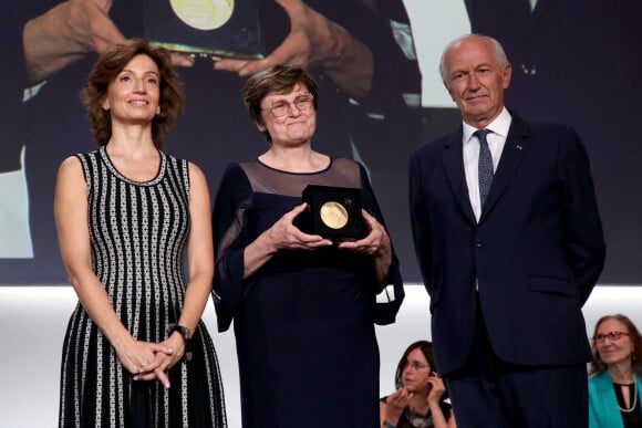 Exclusif - Audrey Azoulay, Professeure Katalin Kariko et Jean-Paul Agon - Prix "L'Oreal - UNESCO for Women in Science" à l'UNESCO à Paris, le 23 Juin 2022. @ Bertrand Rindoff/Bestimage