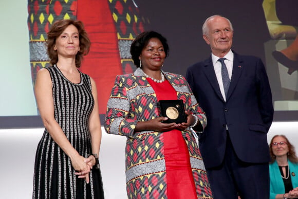 Exclusif - Audrey Azoulay, Professeure Catherine Ngila et Jean-Paul Agon - Prix "L'Oreal - UNESCO for Women in Science" à l'UNESCO à Paris, le 23 Juin 2022. @ Bertrand Rindoff/Bestimage