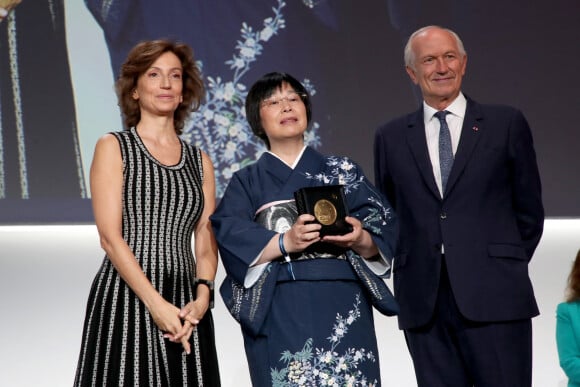 Exclusif - Audrey Azoulay, Professeure Kyoko Nozaki et Jean-Paul Agon - Prix "L'Oreal - UNESCO for Women in Science" à l'UNESCO à Paris, le 23 Juin 2022. @ Bertrand Rindoff/Bestimage