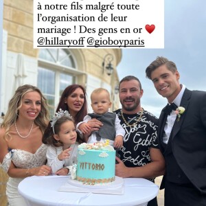 Images du mariage d'Hillary Vanderosieren et Giovanni Bonamy le 25 juin 2022, Instagram.