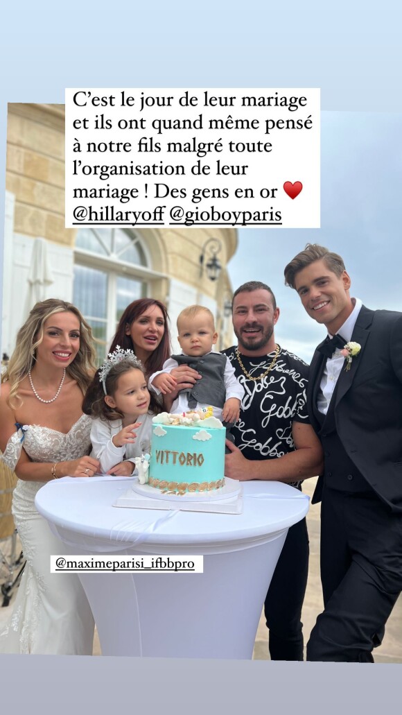 Images du mariage d'Hillary Vanderosieren et Giovanni Bonamy le 25 juin 2022, Instagram.