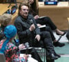 Bono - Bono se mobilise en faveur de l'éducation des adolescentes au siège de l'ONU à New York, le 11 février 2020. Le leader du groupe U2 a notamment alerté les nations sur le manque d'Education des adolescentes qui toucherait 130 millions d'enfants dans le monde, en décrivant ce fléau de "maladie mortelle". 