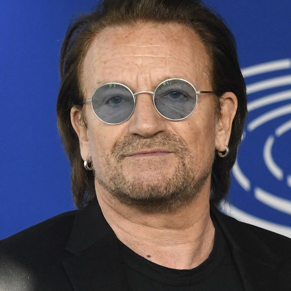 Au Parlement européen à Bruxelles, Belgique, le 10 octobre 2018. Bono a une réunion avec le président du Parlement européen pour y soutenir l'idée d'un nouveau partenariat entre l'Union européenne et l'Afrique. 