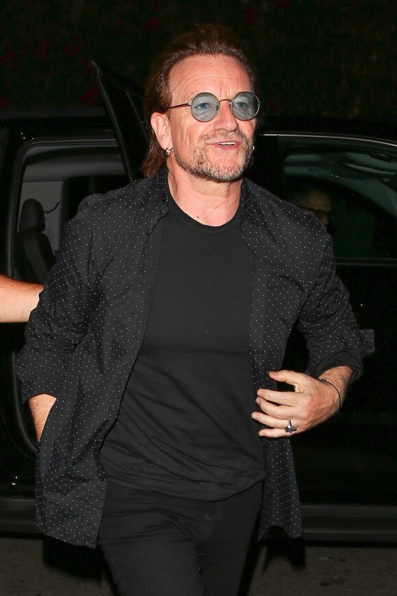 Bono est allé diner au restaurant Craig à West Hollywood,le 16 septembre 2017 