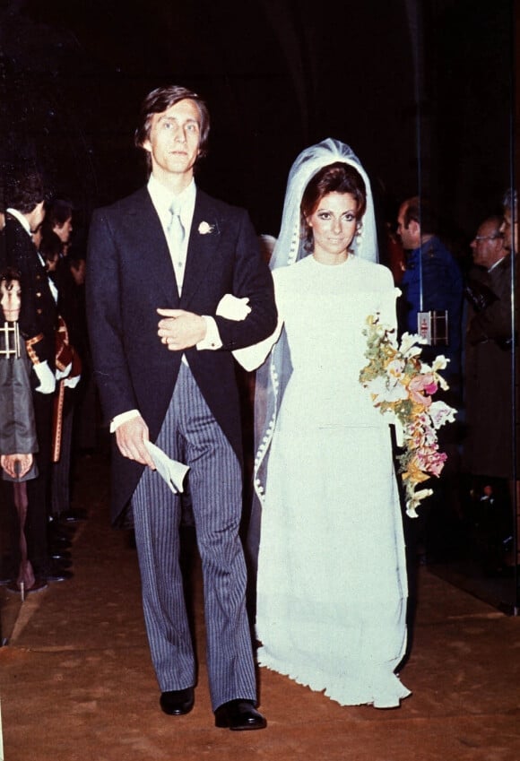 Mariage de Maurizio Gucci et Patrizia Reggiani en 1973.