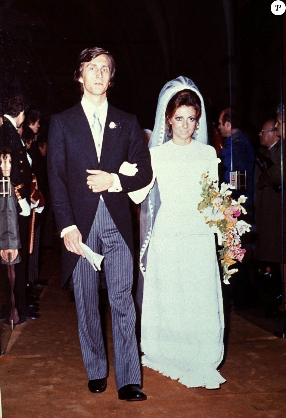 Mariage de Maurizio Gucci et Patrizia Reggiani en 1973. Purepeople