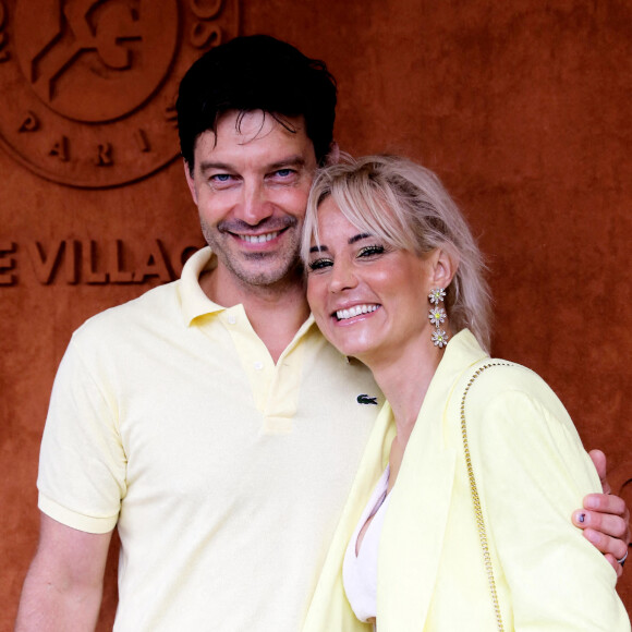 Elodie Gossuin et son mari Bertrand Lacherie au village lors des Internationaux de France de Tennis de Roland Garros à Paris, France. © Dominique Jacovides/Bestimage