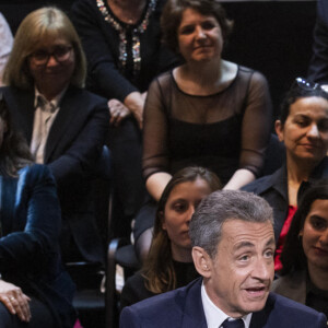 Exclusif - Carla Bruni Sarkozy et son mari Nicolas Sarkozy, Claire Chazal - Enregistrement de l'émission "Le Grand Echiquier", diffusée le 1er juillet sur France 2. Le 21 mars 2022 © Cyril Moreau / Bestimage
