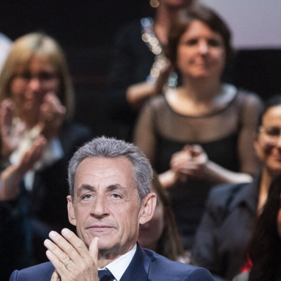 Exclusif - Nicolas Sarkozy - Enregistrement de l'émission "Le Grand Echiquier", diffusée le 1er juillet sur France 2. Le 21 mars 2022 © Cyril Moreau / Bestimage