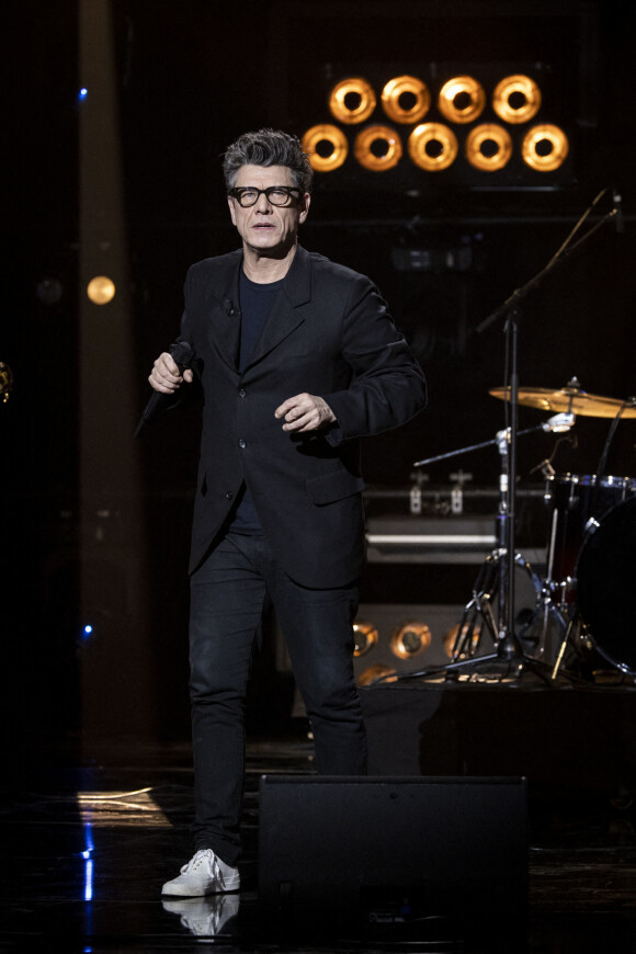 Exclusif - Marc Lavoine - Enregistrement de l'émission "Le Grand Echiquier", diffusée le 1er juillet sur France 2. Le 21 mars 2022 © Cyril Moreau / Bestimage