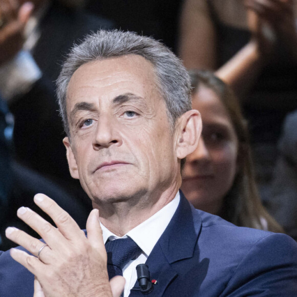 Exclusif - Nicolas Sarkozy - Enregistrement de l'émission "Le Grand Echiquier", diffusée le 1er juillet sur France 2. Le 21 mars 2022 © Cyril Moreau / Bestimage
