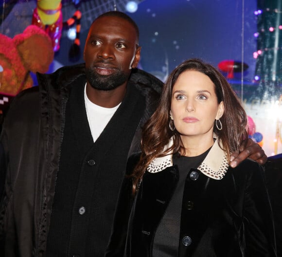 Omar Sy et sa femme Hélène - Lancement de "1,2,3... Noël" lors de l'inauguration des vitrines et du sapin de Noël 2021 des Galeries Lafayette Haussmann 2021 à Paris. Le 17 novembre 2021
