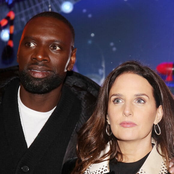 Omar Sy et sa femme Hélène - Lancement de "1,2,3... Noël" lors de l'inauguration des vitrines et du sapin de Noël 2021 des Galeries Lafayette Haussmann 2021 à Paris. Le 17 novembre 2021