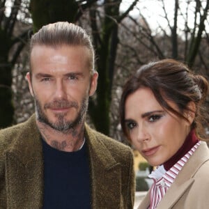 David Beckham et Victoria Beckham assistent au show Louis Vuitton Mode Homme Autome/Hiver pendant la Fashion Week de Paris, Photo @ Jerome Domine/ABACAPRESS.COM