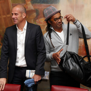 Yannick Noah et Guy Forget sont passés devant une commission d'enquête du Sénat sur l'évasion fiscale à Paris le 19 juin 2012