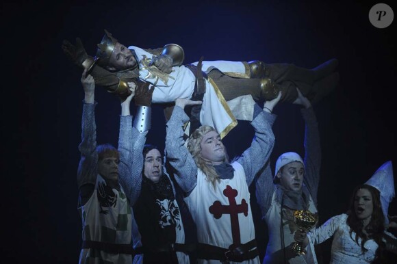 Pierre-François Martin-Laval dans Spamalot, le 3 février 2010 au théâtre Comédia à Paris.