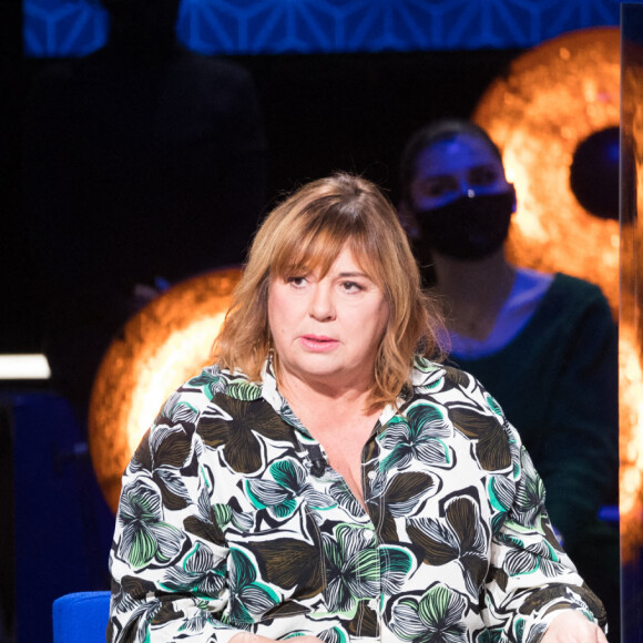 Michèle Bernier - Enregistrement de l'émission "La Boîte à Secrets 8", présentée par F.Bollaert et qui sera diffusée le 7 mai sur France 3. Le 19 janvier 2021 © Tiziano Da Silva / Bestimage 