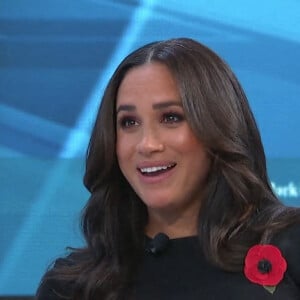 Meghan Markle sur le plateau de l'émission "Minding the Gap" à Los Angeles, le 9 novembre 2021. 