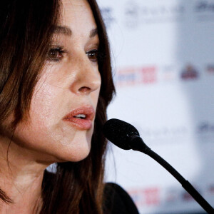 Monica Bellucci en conférence de presse pour la pièce de théâtre "Maria Callas : Lettres et Mémoires" à Athènes, Grèce, le 19 septembre 2021. 