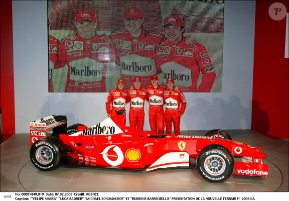 Felipe Massa, Luca Badoer, Michael Schumacher et Rubbens Barrichello.