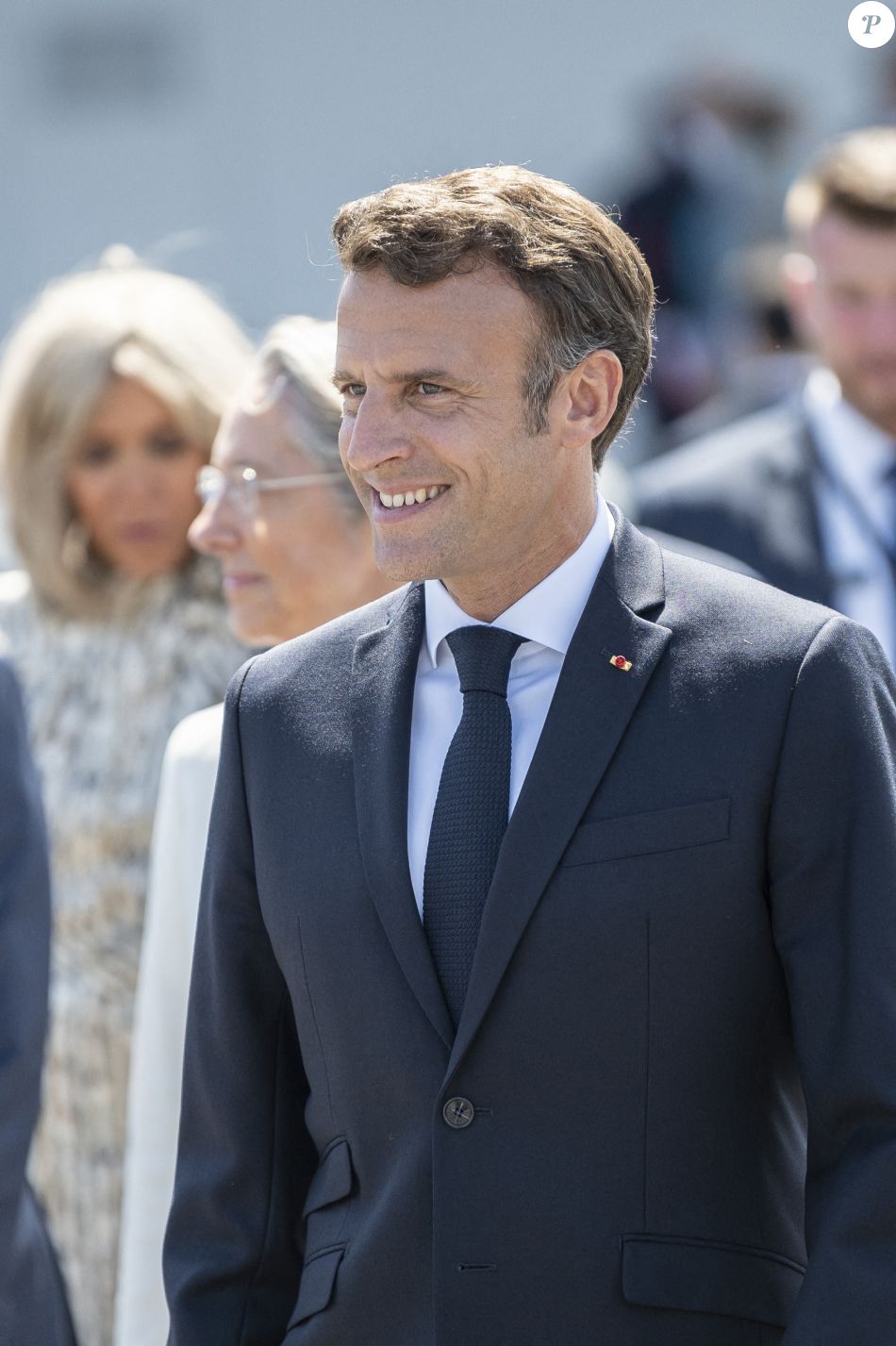 Le président Emmanuel Macron lors du défilé militaire du 14 Juillet à Paris. © Eliot Blondet / Pool / Bestimage   