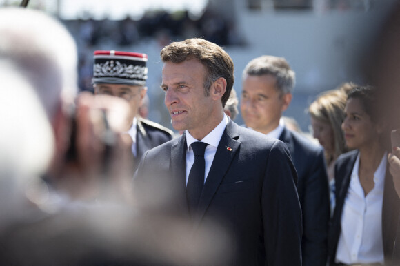 Le président Emmanuel Macron lors du défilé militaire du 14 Juillet à Paris. © Eliot Blondet / Pool / Bestimage 