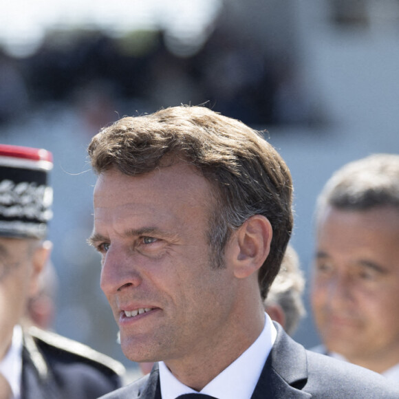 Le président Emmanuel Macron lors du défilé militaire du 14 Juillet à Paris. © Eliot Blondet / Pool / Bestimage 