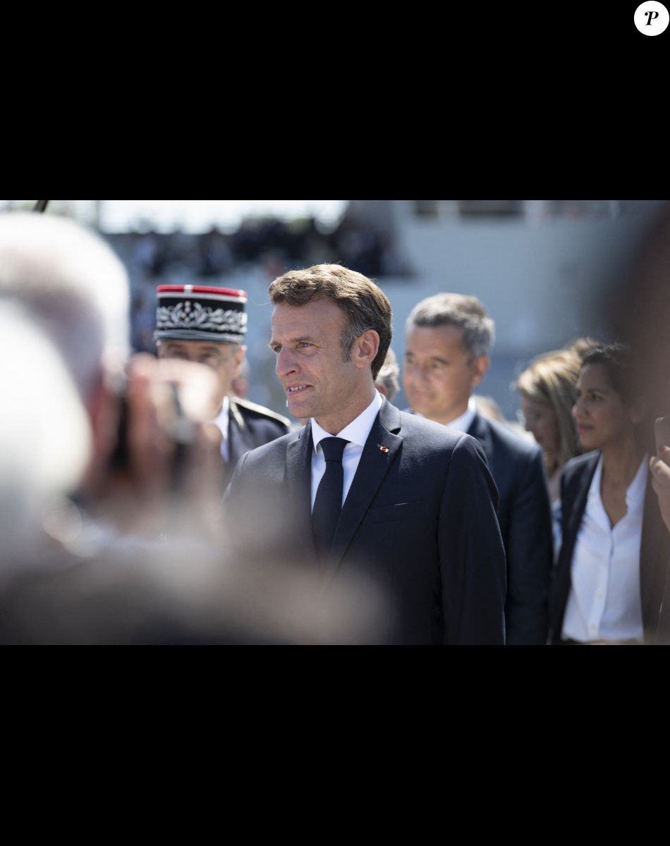 Le président Emmanuel Macron lors du défilé militaire du 14 Juillet à Paris. © Eliot Blondet / Pool / Bestimage