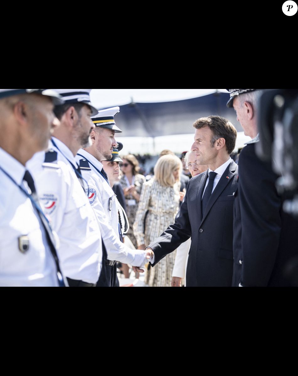 Le président Emmanuel Macron lors du défilé militaire du 14 Juillet à Paris. © Eliot Blondet / Pool / Bestimage